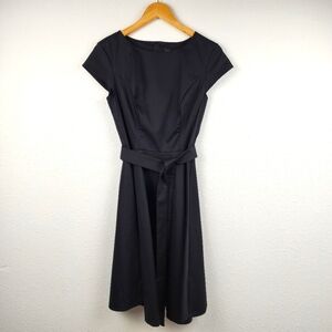 Dressystar A-Line Basic Black Coctail Dress with Removable Sash Belt Size Medium